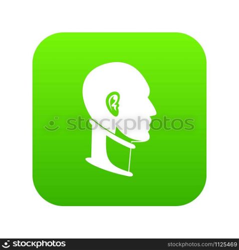 Cervical collar icon digital green for any design isolated on white vector illustration. Cervical collar icon digital green