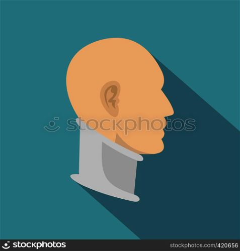 Cervical collar icon. Flat illustration of cervical collar vector icon for web. Cervical collar icon, flat style