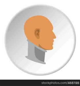 Cervical collar icon in flat circle isolated on white background vector illustration for web. Cervical collar icon circle