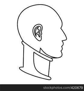 Cervical collar icon. Outline illustration of cervical collar vector icon for web. Cervical collar icon, outline style