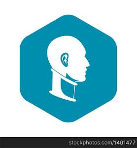 Cervical collar icon. Simple illustration of cervical collar vector icon for web. Cervical collar icon, simple style