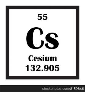 Cesium chemical element icon vector illustration design