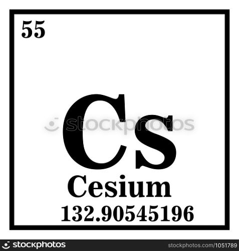 Cesium Periodic Table of the Elements Vector illustration eps 10.. Cesium Periodic Table of the Elements Vector illustration eps 10