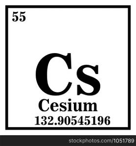 Cesium Periodic Table of the Elements Vector illustration eps 10.. Cesium Periodic Table of the Elements Vector illustration eps 10