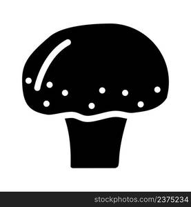 ch&ignon mushroom glyph icon vector. ch&ignon mushroom sign. isolated contour symbol black illustration. ch&ignon mushroom glyph icon vector illustration