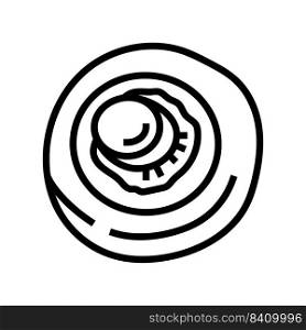 ch&ignon white mushroom line icon vector. ch&ignon white mushroom sign. isolated contour symbol black illustration. ch&ignon white mushroom line icon vector illustration