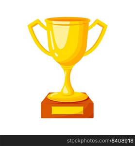 Ch&ion Winners trophy icon. The golden cup flat vector illustration, symbol of victory in a sports event.. Ch&ion Winners trophy icon. The golden cup flat vector illustration, symbol of victory.
