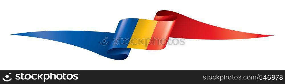 Chad flag, vector illustration on a white background. Chad flag, vector illustration on a white background.