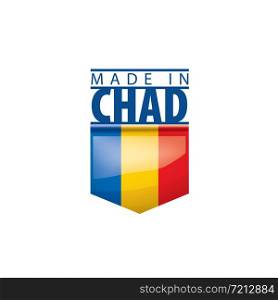 Chad flag, vector illustration on a white background. Chad flag, vector illustration on a white background.