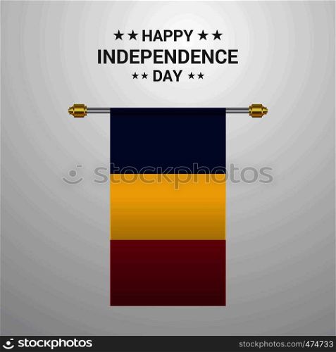 Chad Independence day hanging flag background