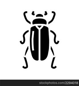 chafer insect glyph icon vector. chafer insect sign. isolated contour symbol black illustration. chafer insect glyph icon vector illustration
