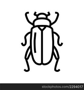 chafer insect line icon vector. chafer insect sign. isolated contour symbol black illustration. chafer insect line icon vector illustration
