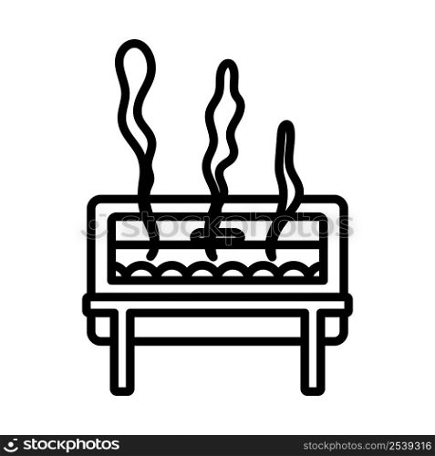 Chafing Dish Icon. Bold outline design with editable stroke width. Vector Illustration.