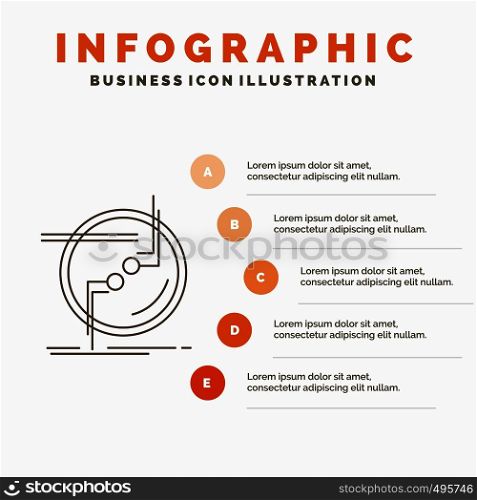chain, connect, connection, link, wire Infographics Template for Website and Presentation. Line Gray icon with Orange infographic style vector illustration. Vector EPS10 Abstract Template background