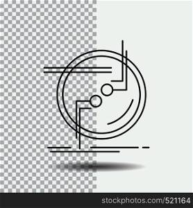chain, connect, connection, link, wire Line Icon on Transparent Background. Black Icon Vector Illustration. Vector EPS10 Abstract Template background
