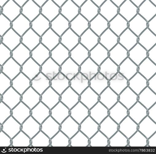 Chain fence in flat style, composition is seamless and the file contains the original pattern swatch.