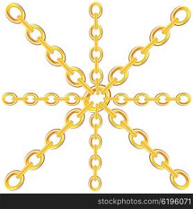 Chain from gild. Chain from gild on white background is insulated