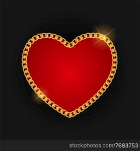 Chain Heart Love Background. Vector Illustration EPS10. Chain Heart Love Background. Vector Illustration. EPS10