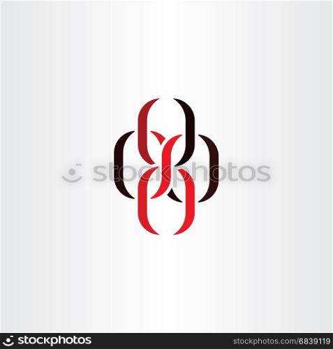 chain knot symbol vector logo icon design