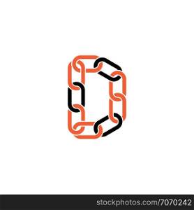 chain letter d link logo vector icon design