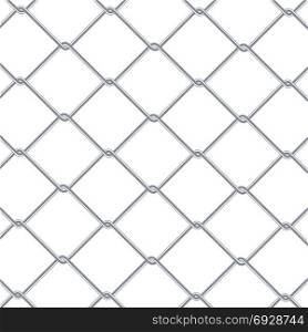 Chain Link Fence Background. Industrial Style Wallpaper. Realistic Geometric Texture. Steel Wire Wall Isolated On White. Vector illustration. Chain Link Fence Background. Industrial Style Wallpaper. Realistic Geometric Texture. Steel Wire Wall Vector