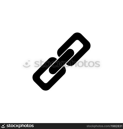 Chain Link. Flat Vector Icon. Simple black symbol on white background. Chain Link Flat Vector Icon