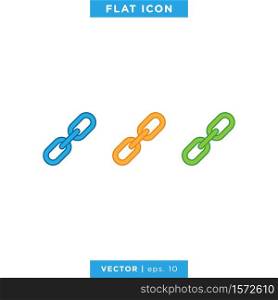 Chain, Link Icon Vector Logo Design Template.