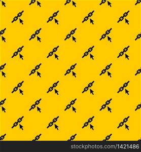 Chain link pattern seamless vector repeat geometric yellow for any design. Chain link pattern vector