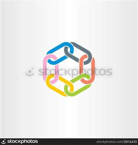 chain link vector symbol design element color