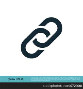 Chain Linked Connected Icon Vector Logo Template Illustration Design. Vector EPS 10.