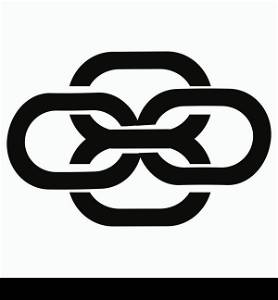 chain logo stock illustration design