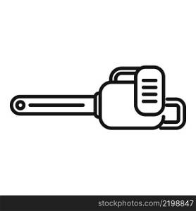 Chain saw icon outline vector. Power tool. Wood drill. Chain saw icon outline vector. Power tool
