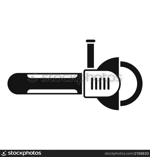 Chain saw icon simple vector. Power tool. Wood drill. Chain saw icon simple vector. Power tool