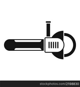 Chain saw icon simple vector. Power tool. Wood drill. Chain saw icon simple vector. Power tool
