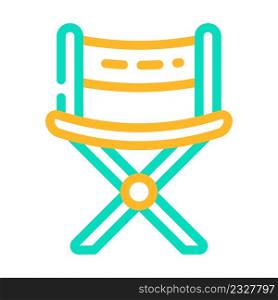 chair camping furniture color icon vector. chair camping furniture sign. isolated symbol illustration. chair camping furniture color icon vector illustration