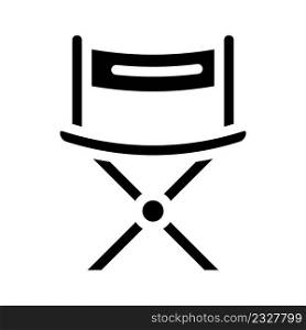 chair camping furniture glyph icon vector. chair camping furniture sign. isolated contour symbol black illustration. chair camping furniture glyph icon vector illustration