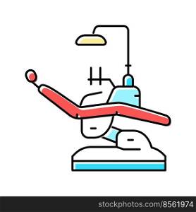 chair dental color icon vector. chair dental sign. isolated symbol illustration. chair dental color icon vector illustration