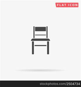Chair flat vector icon. Glyph style sign. Simple hand drawn illustrations symbol for concept infographics, designs projects, UI and UX, website or mobile application.. Chair flat vector icon