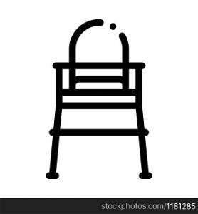 Chair For Feeding Icon Vector. Outline Chair For Feeding Sign. Isolated Contour Symbol Illustration. Chair For Feeding Icon Vector Outline Illustration