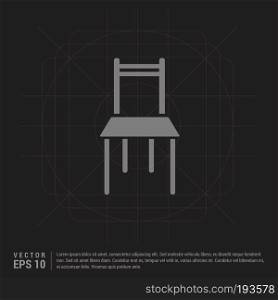 Chair Icon - Black Creative Background - Free vector icon