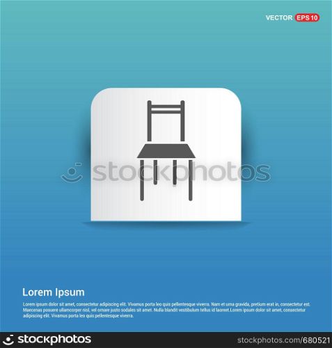 Chair Icon - Blue Sticker button