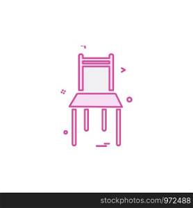 Chair icon design vector