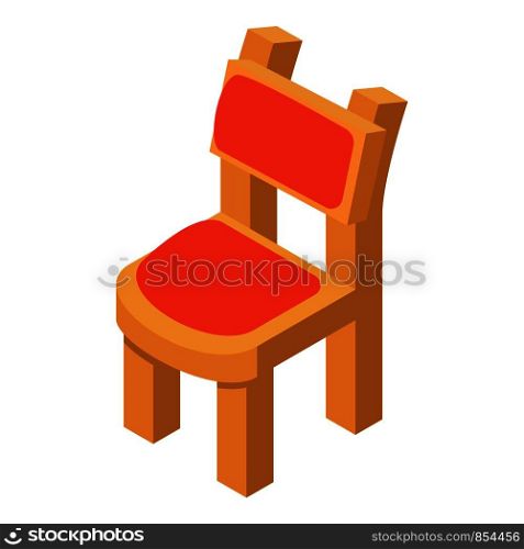 Chair icon. Isometric illustration of chair vector icon for web. Chair icon, isometric style