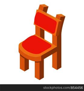 Chair icon. Isometric illustration of chair vector icon for web. Chair icon, isometric style