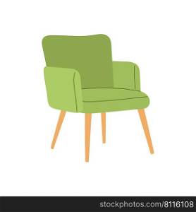 Chair in scandinavian style flat design vector illustration