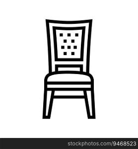 chair leather line icon vector. chair leather sign. isolated contour symbol black illustration. chair leather line icon vector illustration