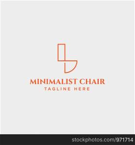 chair logo design concept with modern design vector icon element isolated. chair logo design concept with modern design vector icon isolated