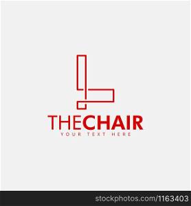 Chair logo design template vector isolated illustration