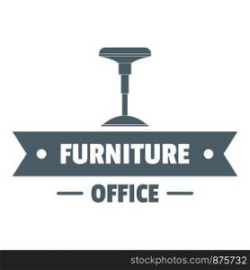 Chair office logo. Simple illustration of chair office vector logo for web. Chair office logo, simple gray style