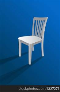 chair on blue background